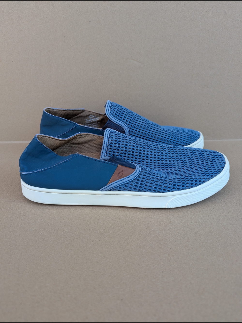 Olukai Pehuea Women's Slip On Sneakers Comfort Shoes 10W Navy Blue Breathable